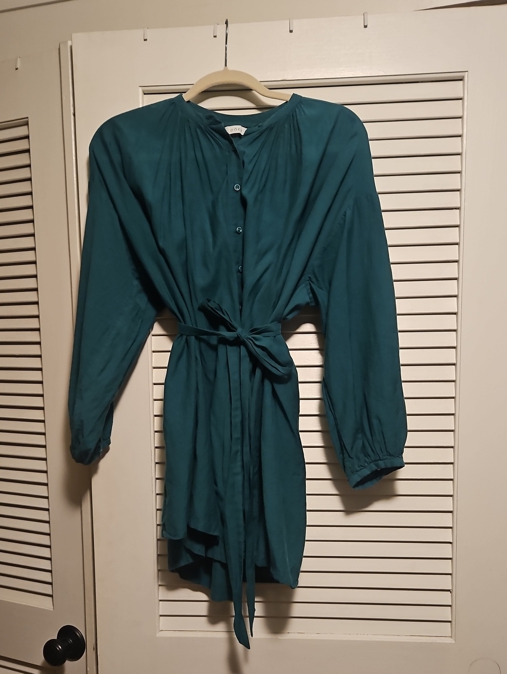 DÔEN Jo Dress in Dusty Teal - XS